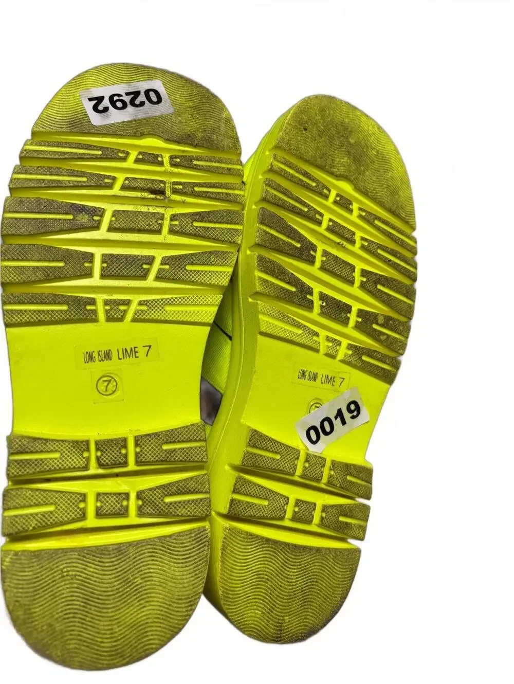 Neon Yellow Strappy Platform Sandals